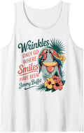 Wrinkles Only Go Where Smiles Have Been Tank Top - White