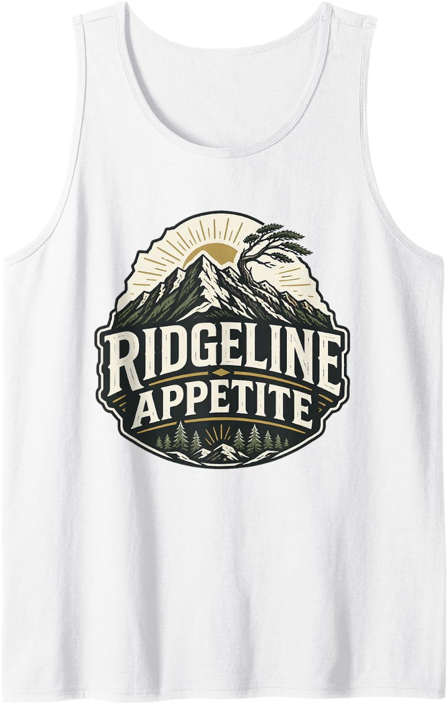 Ridgeline Appetite Hiking Hiker Trail Mountain Gift Tank Top - White
