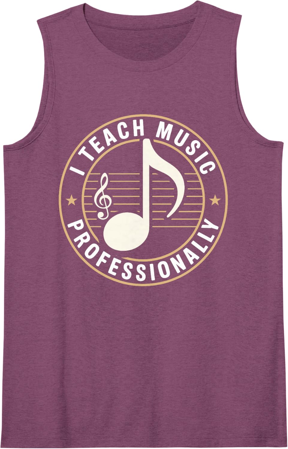 I Teach Music Professionally Funny Music Teacher Tank Top - Purple