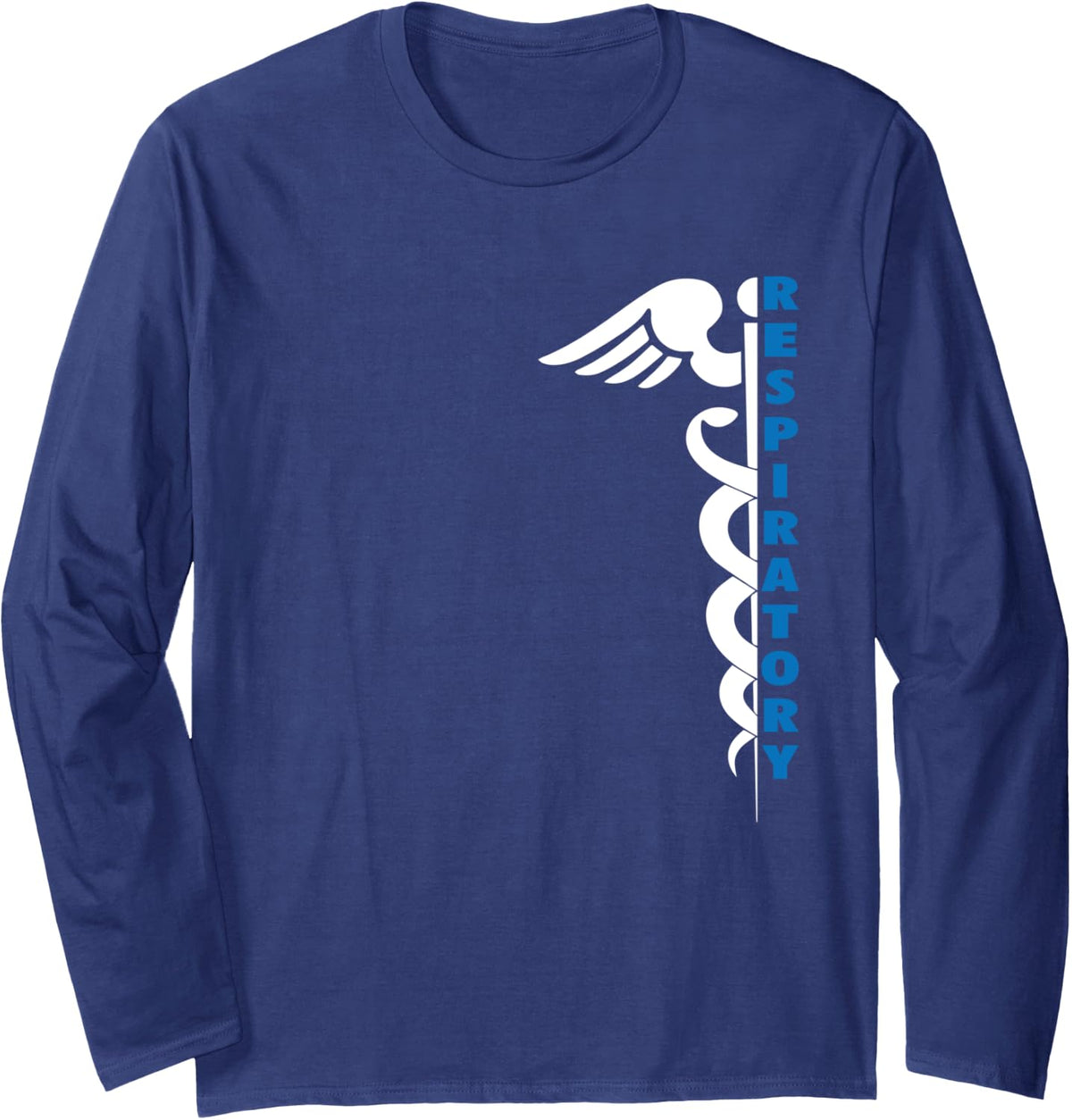 Cool Respiratory Therapist RT Week Gift Therapy RRT Long Sleeve T-Shirt - Adult Unisex Navy Blue
