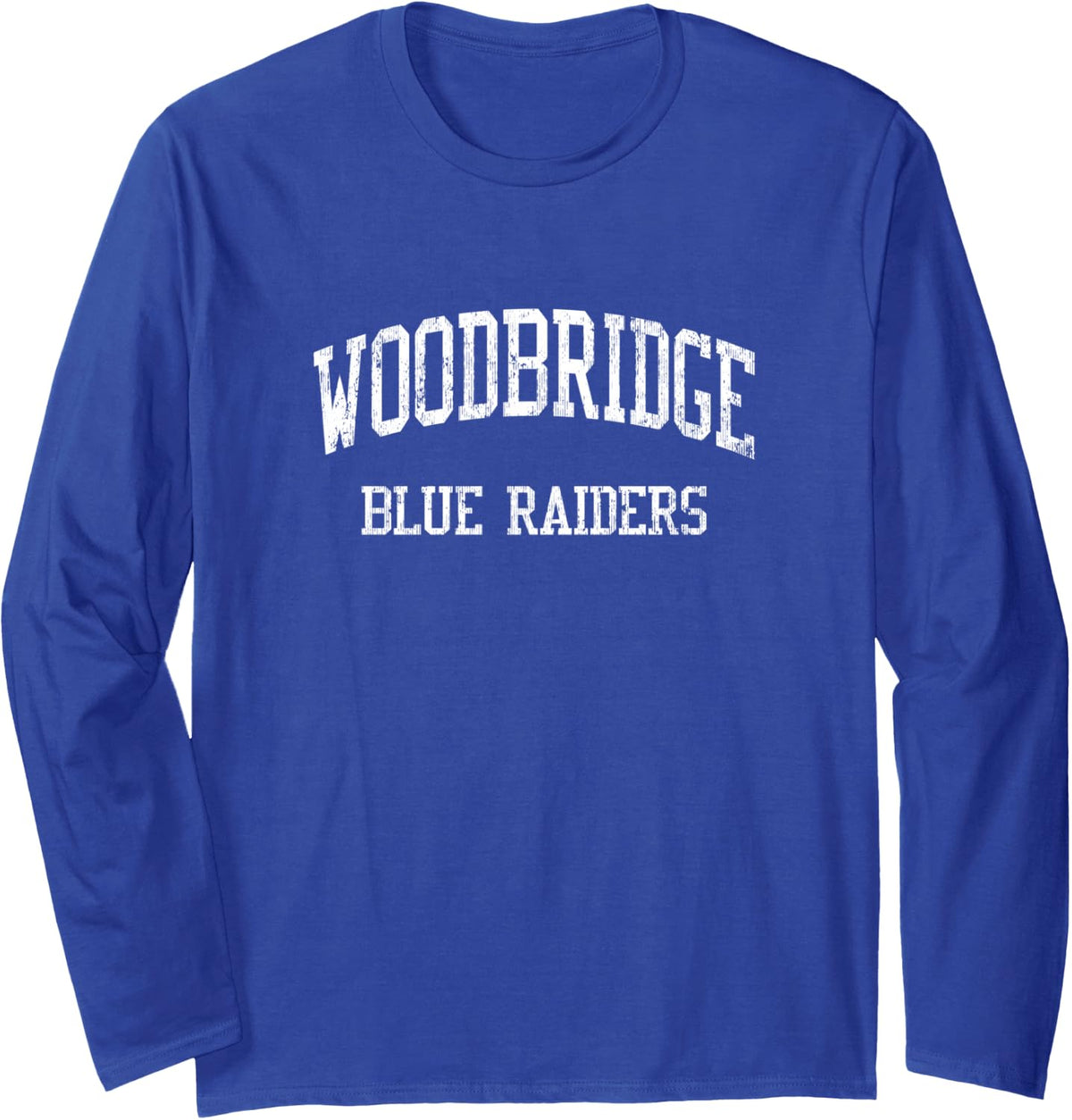 Woodbridge High School HS Greenwood DE Vintage Sports Long Sleeve T-Shirt - Adult Unisex Royal Blue