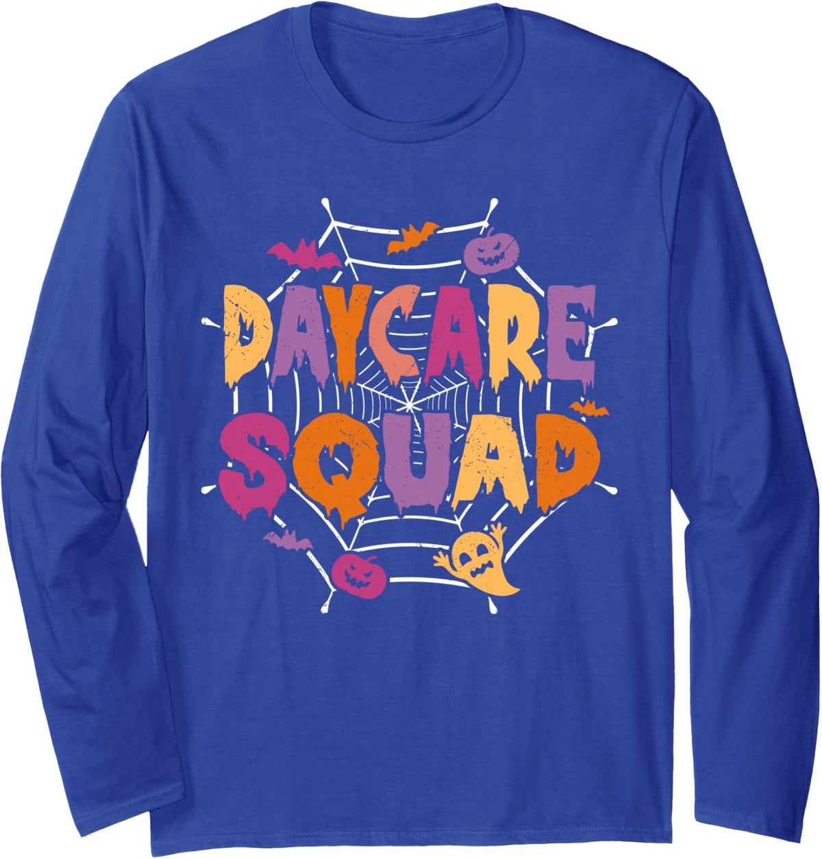 Halloween Daycare Squad Matching Daycare Provider Long Sleeve T-Shirt - Adult Unisex Royal Blue