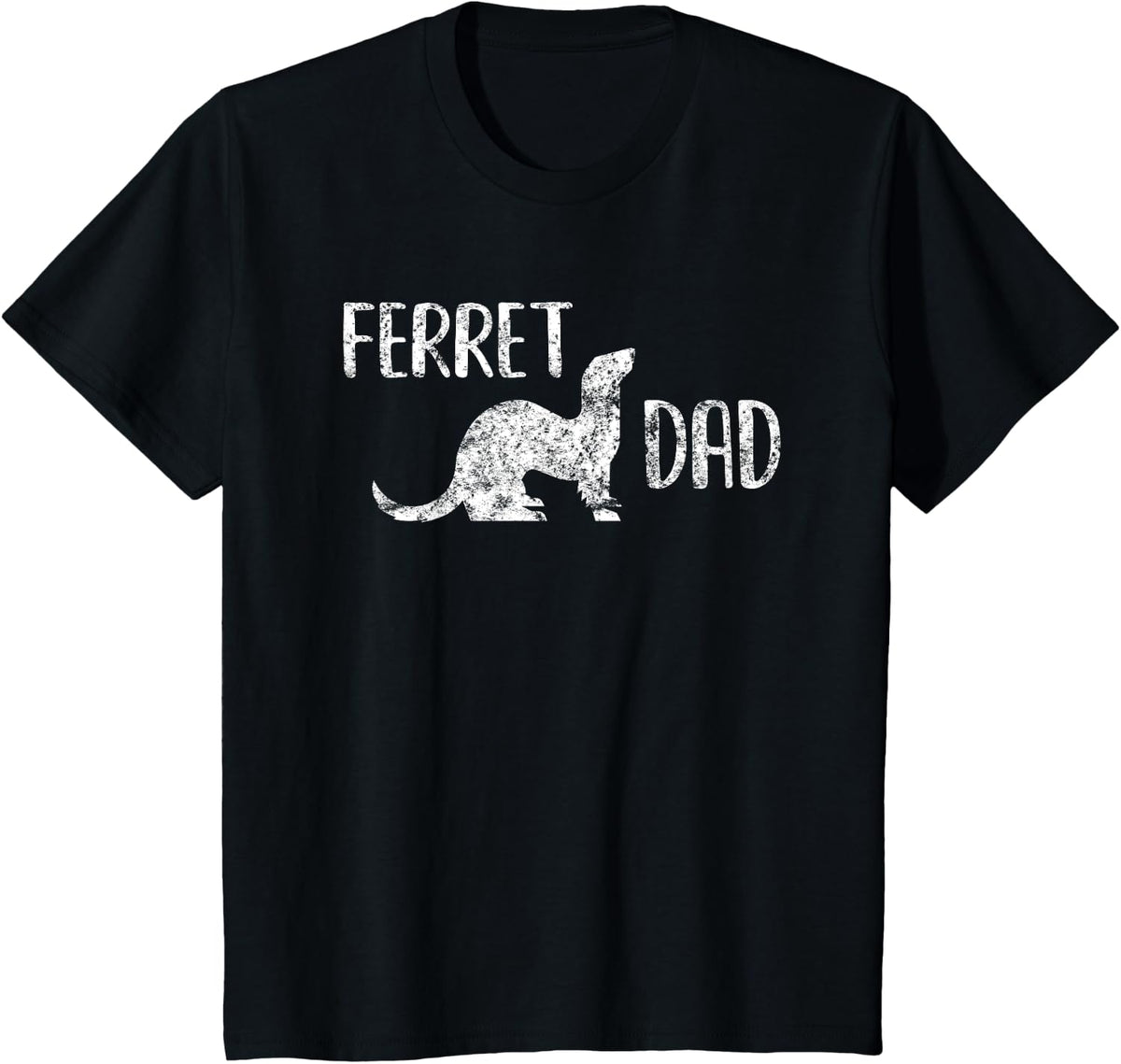 Ferret Dad Gift Men and Boys with Pet Ferrets T-Shirt - Black