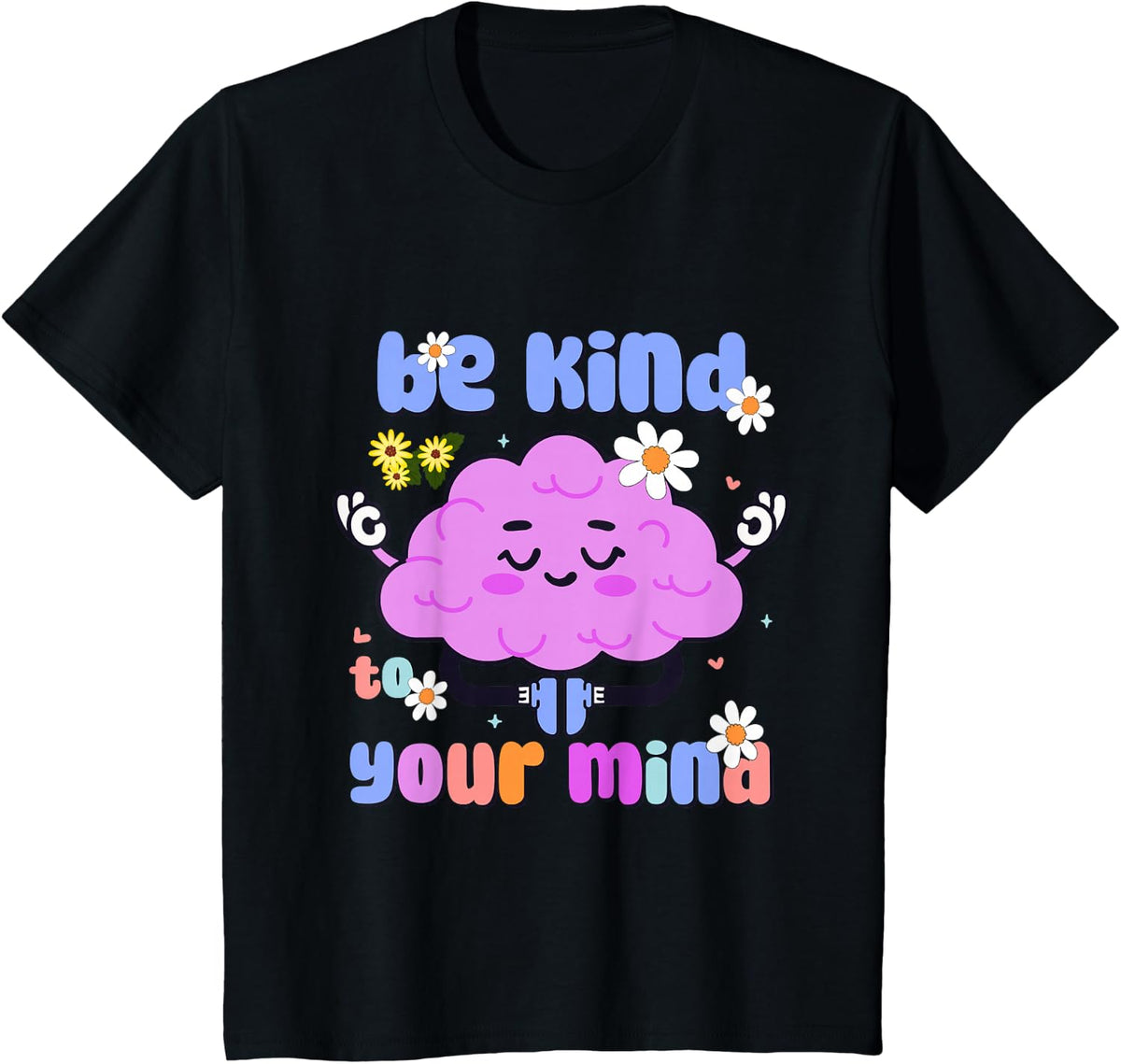 Yellow Mental Health Day Top Kids Funny Mental Health Womens T-Shirt - Black