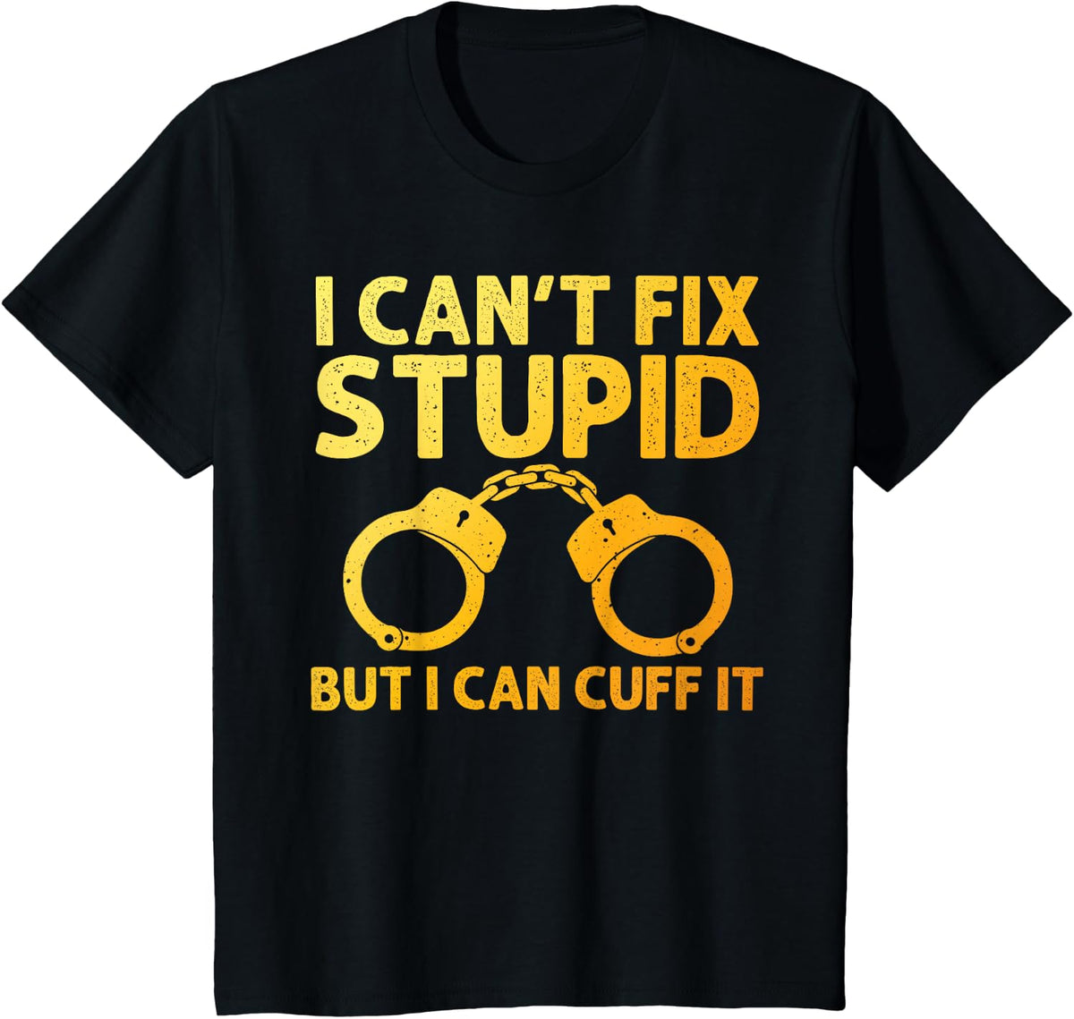 Funny Police Art for Men Women Policeman Cop Police Officer T-Shirt - Black