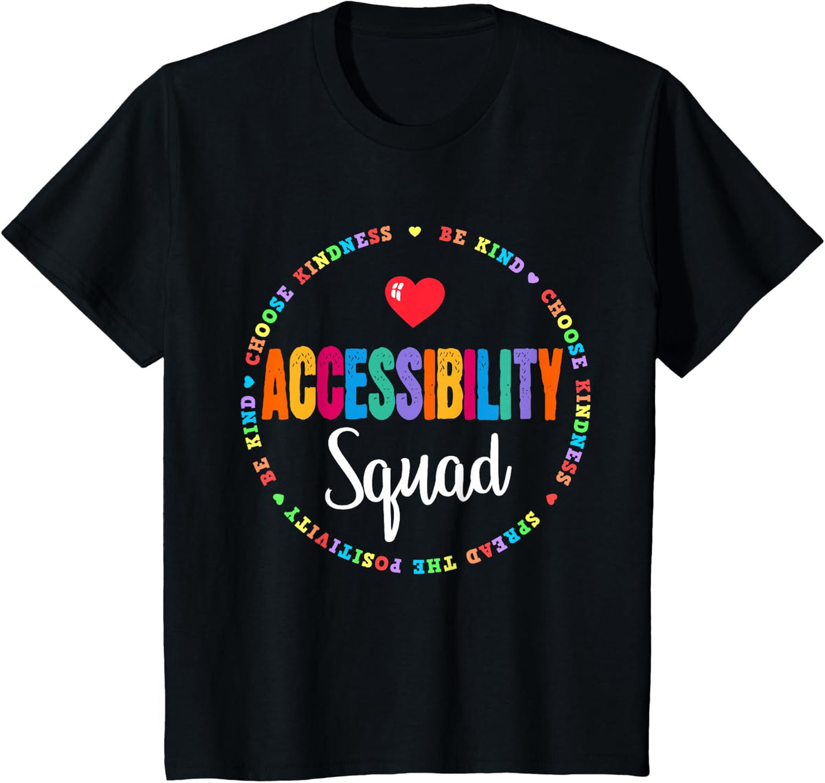 Accessibility Squad Special Education Teacher Specialist Ed T-Shirt - Black