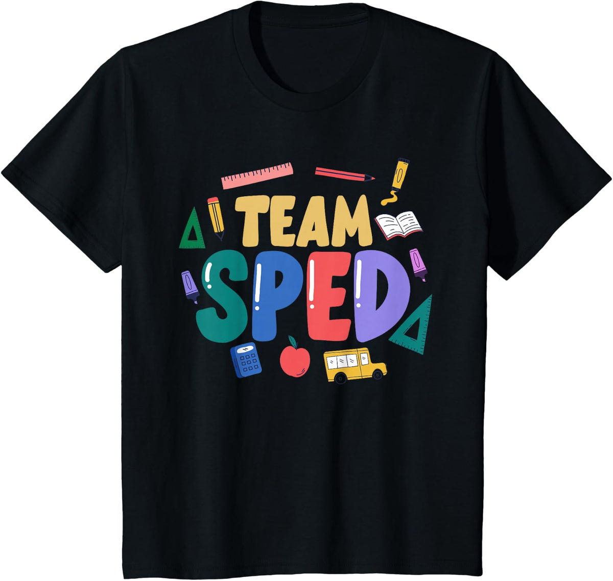 Sped ED Teacher Team Sped Special Education Teacher T-Shirt - Black