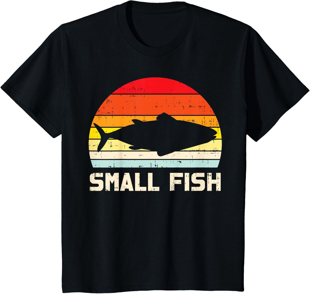 Small Fish Retro Bass Fishing Shirt Boys Kids Fishing Tees Family Matching T Shirts Son Gift - Black
