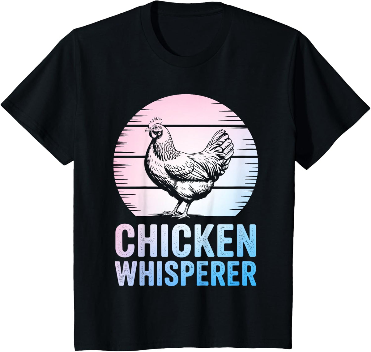 Funny Chicken Art for Men Women Rooster Chicken Farmer T-Shirt - Black