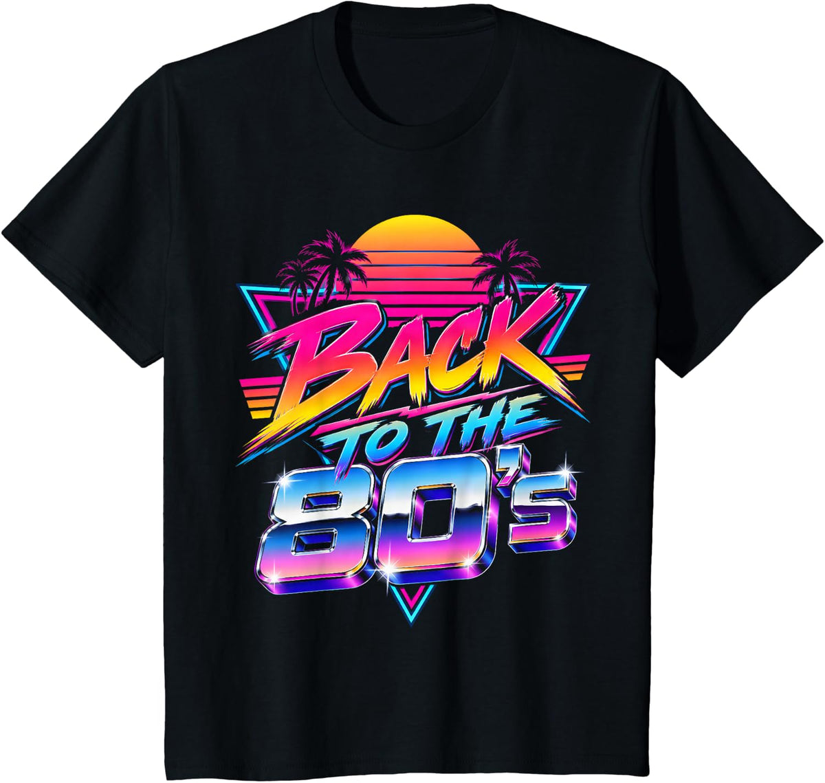 Back to The 80s Synthwave Retro Music Throwback T-Shirt - Black