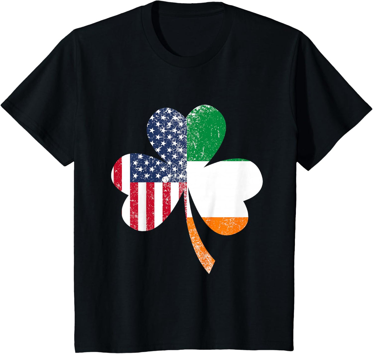 USA Flag US Irish Flag Gifts Ireland T-Shirt - Black