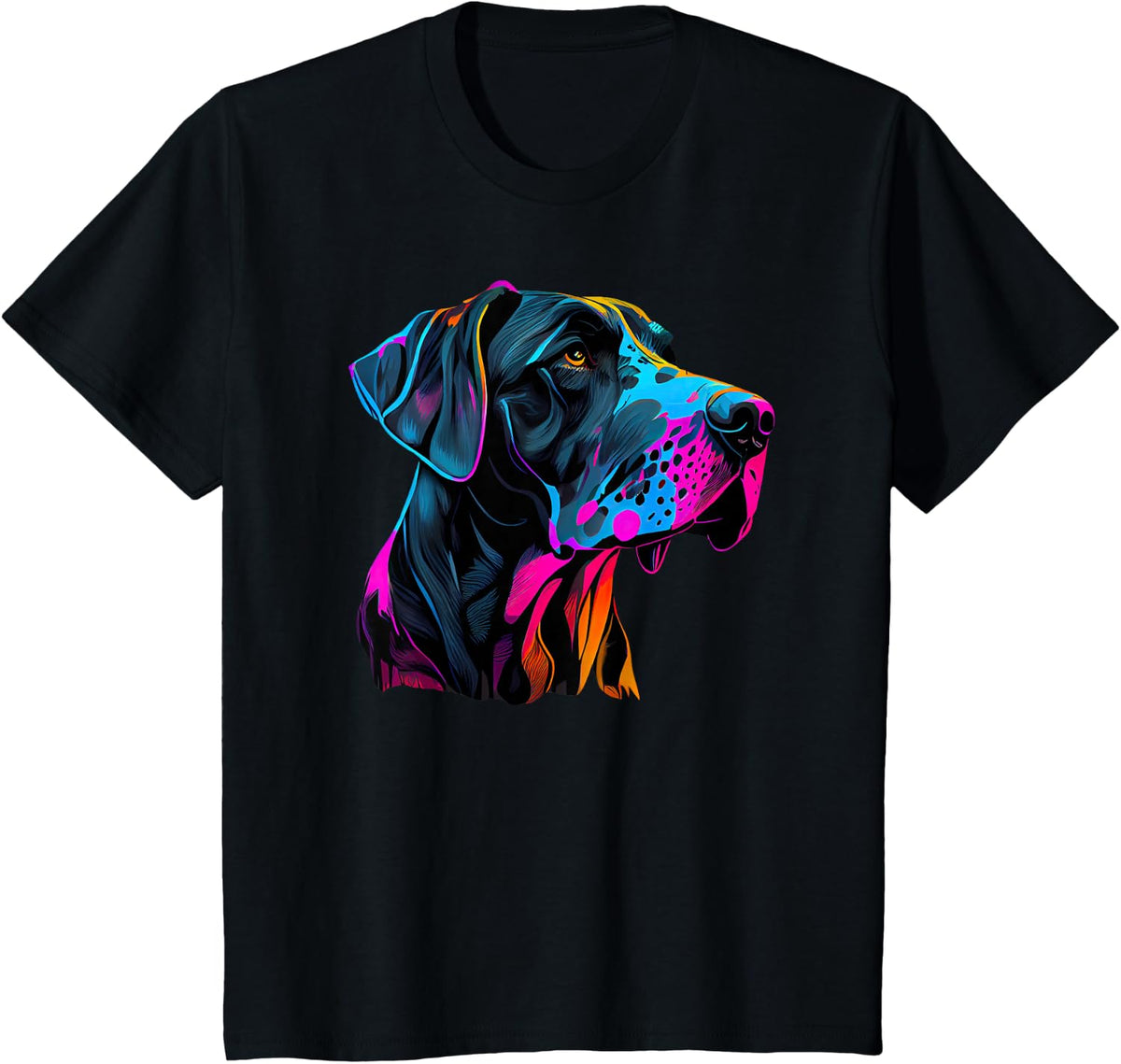 Great Dane Pop Art Great Dane Lovers T-Shirt - Black