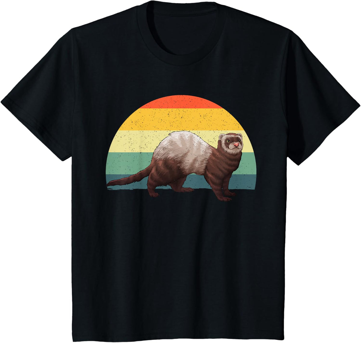 Cute Ferret Design For Men Women Ferret Owner Ferret Lovers T-Shirt - Black