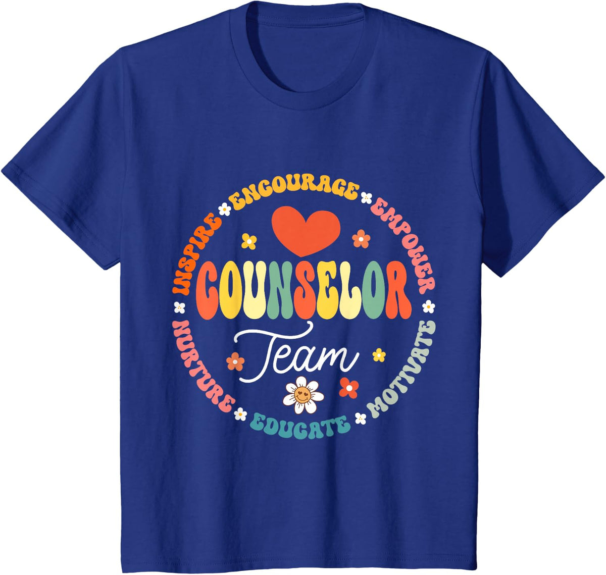 School Counselor Team Tees Guidance Counselor Counseling Squad T Shirts - Royal Blue