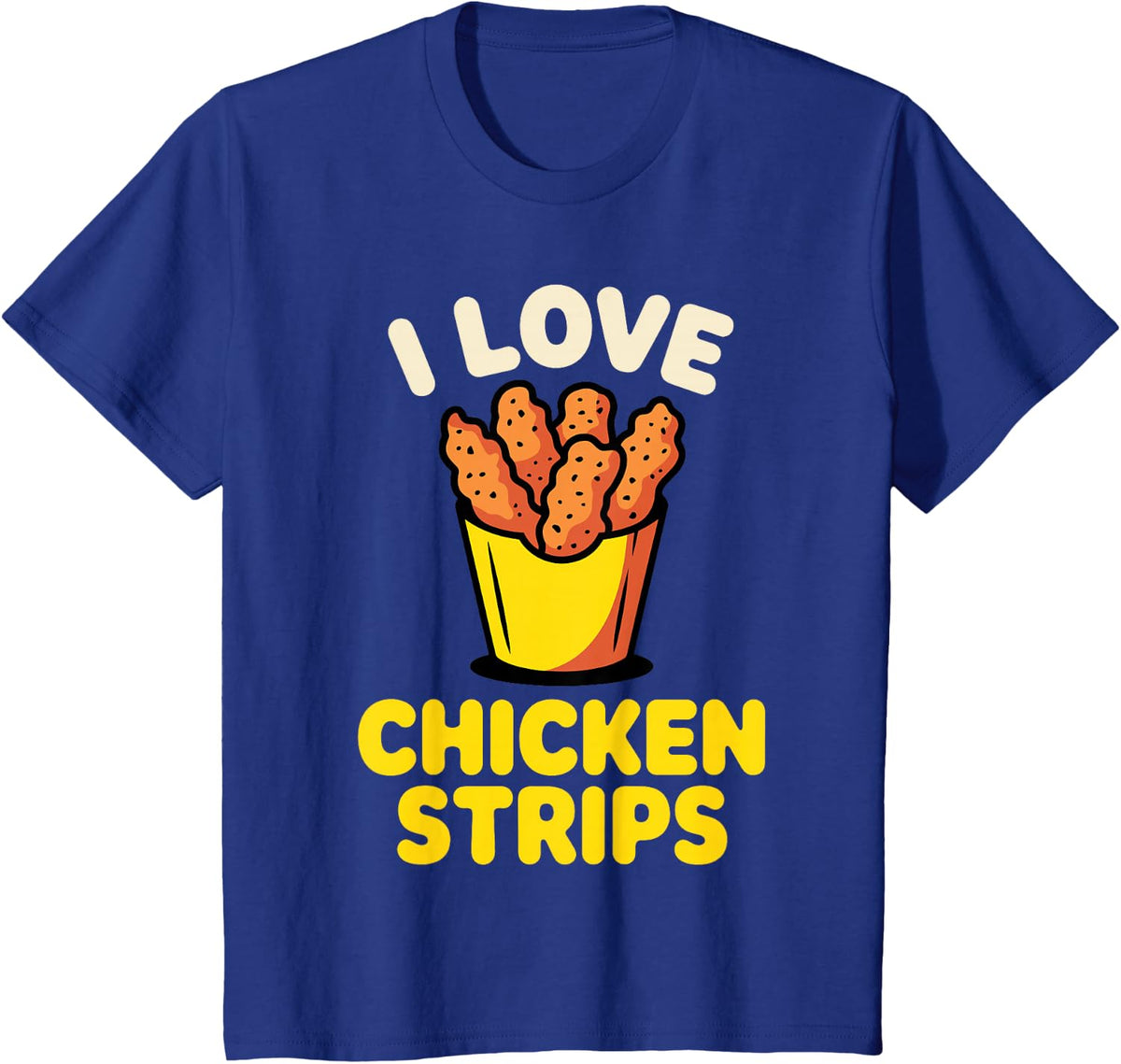 Cool Chicken Strips Art for Men Women Kids Chicken Strips T-Shirt - Royal Blue