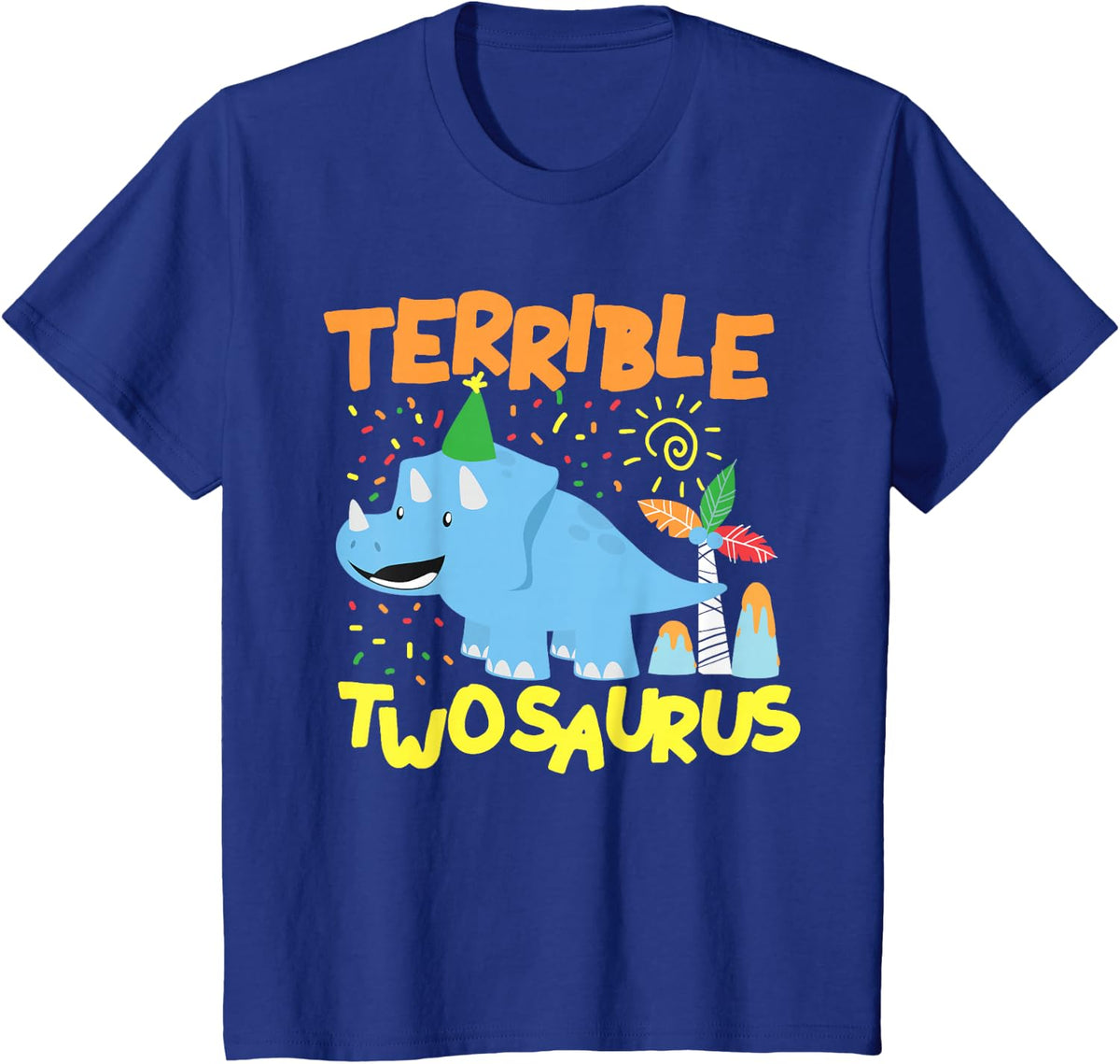 Two Saurus Twosaurus 2nd Birthday For Girls And Boys T-Shirt - Royal Blue