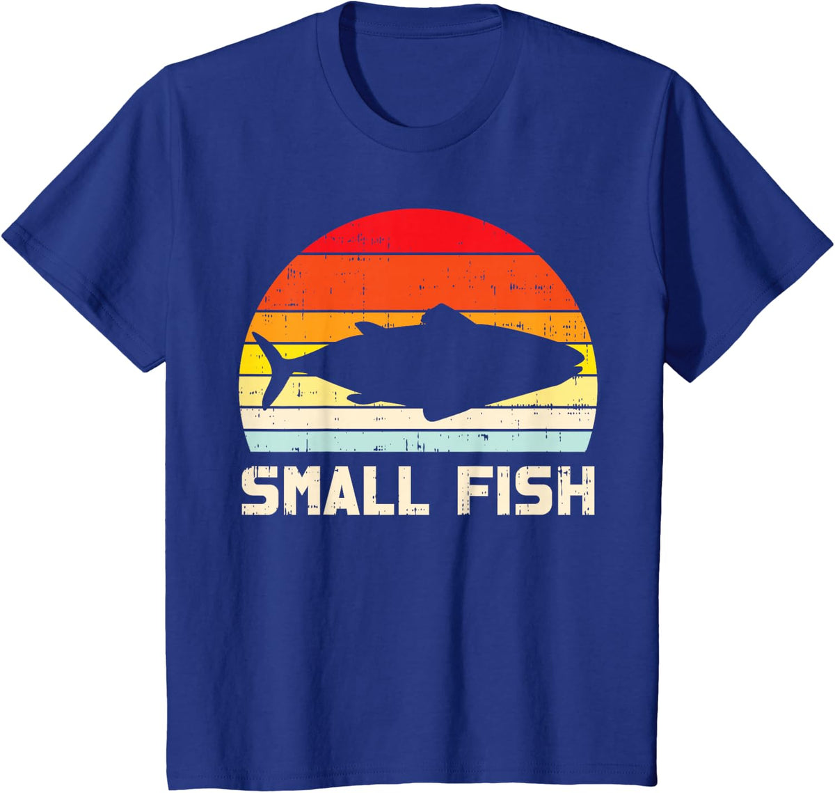 Small Fish Retro Bass Fishing Shirt Boys Kids Fishing Tees Family Matching T Shirts Son Gift - Royal Blue