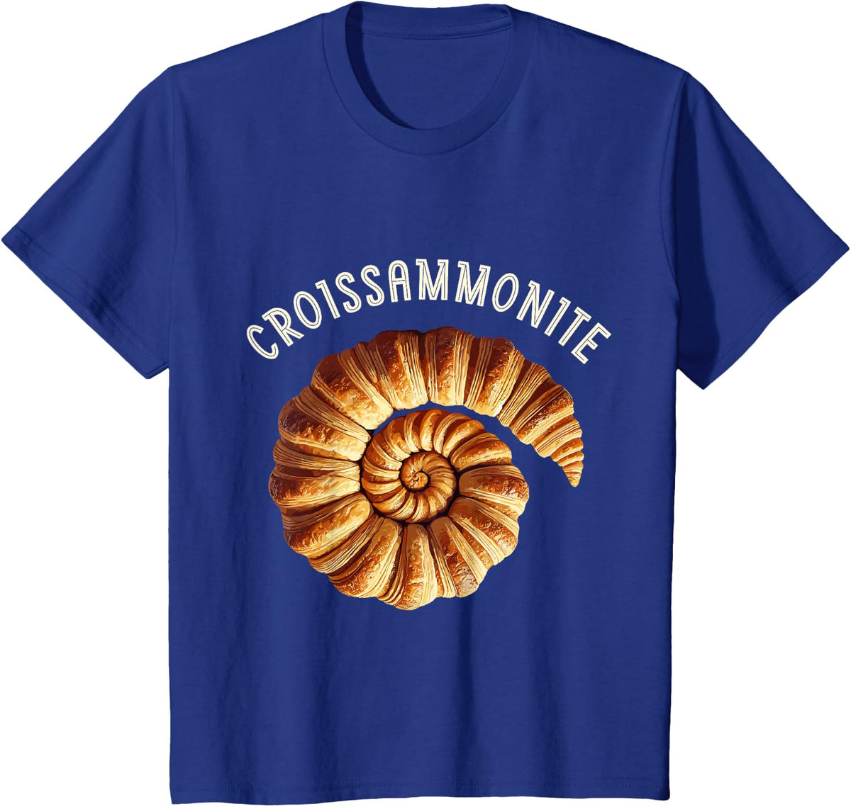Ammonite Croissant Bakery Lovers Men Women Kids Funny Cute T-Shirt - Royal Blue
