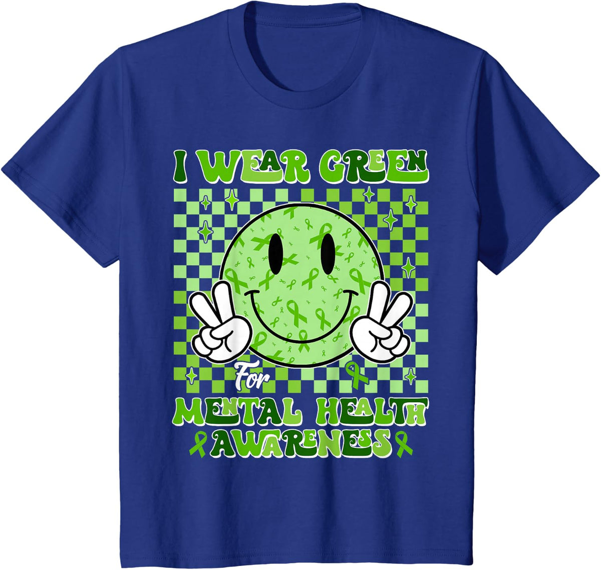 I Wear Light Green For Mental Health Awareness Men Women T-Shirt - Royal Blue