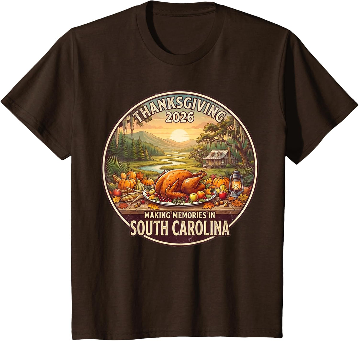 South Carolina Thanksgiving 2026 Family Vacation Reunion T-Shirt - Brown