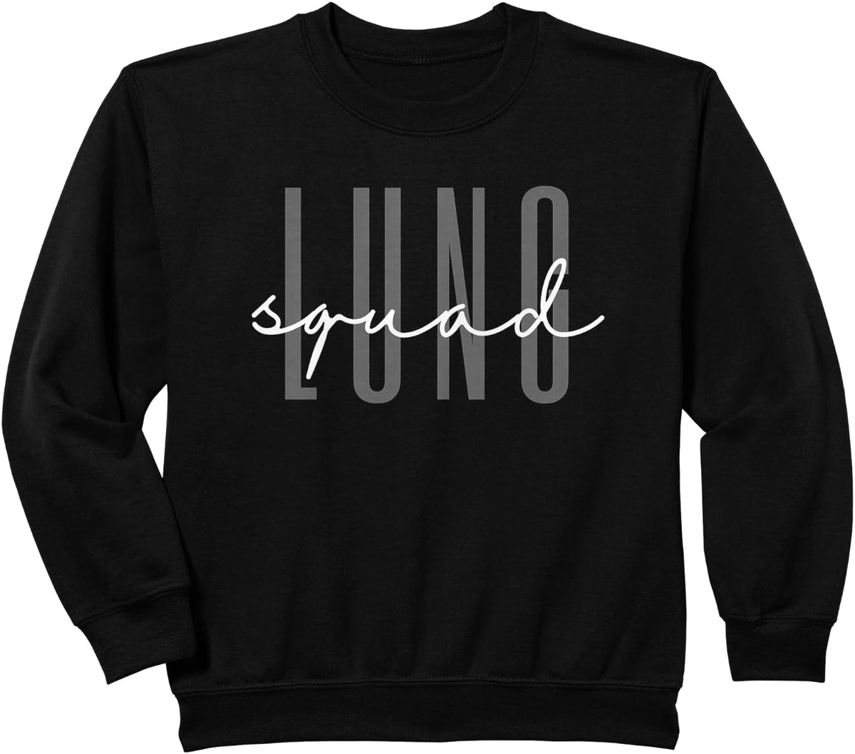 Lung Squad Respiratory Therapist Pulmonologist Therapy Sweatshirt - Black
