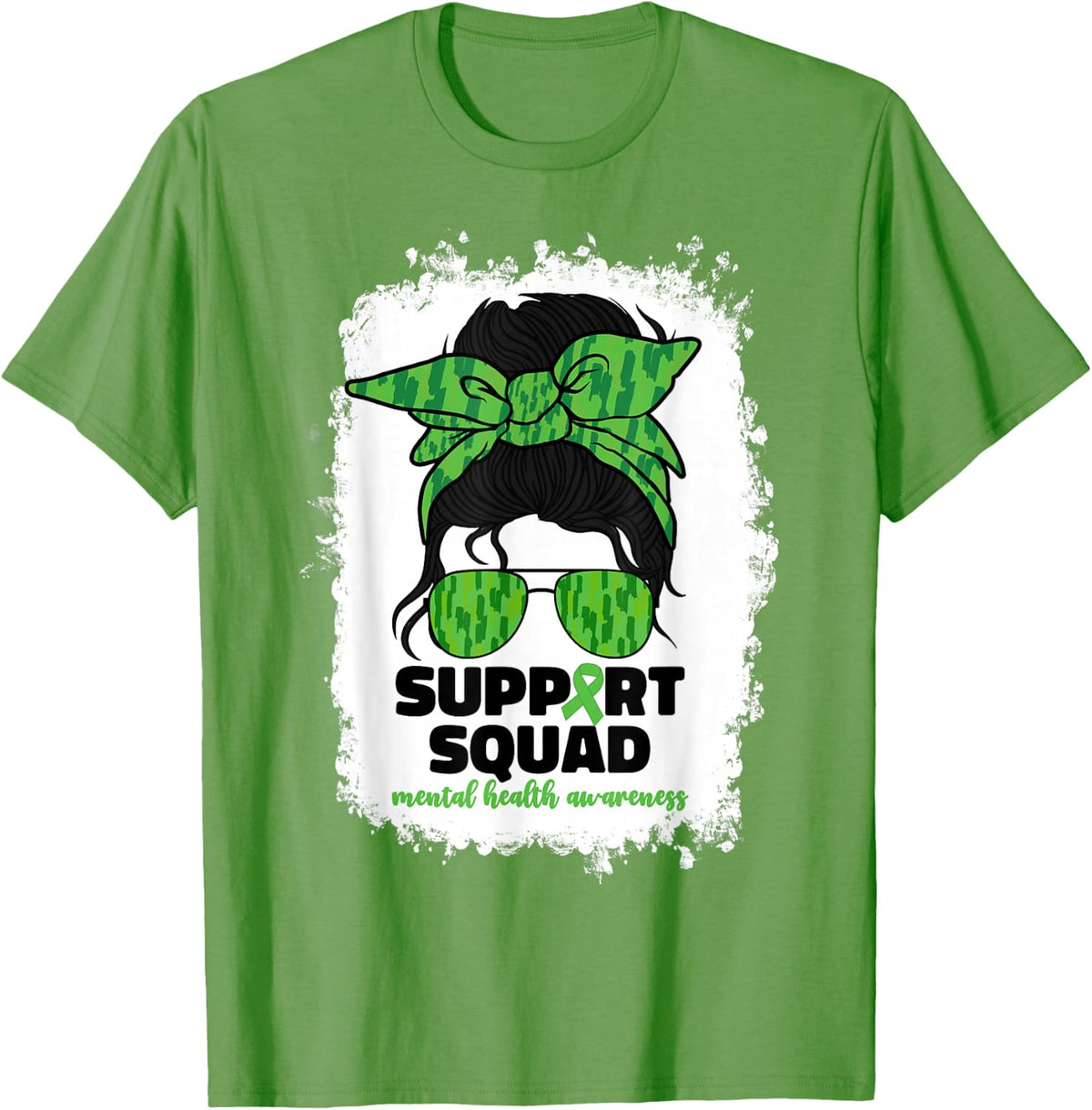 Support Squad Mental Health Awareness Month Green Women Girl T-Shirt - Grass Green