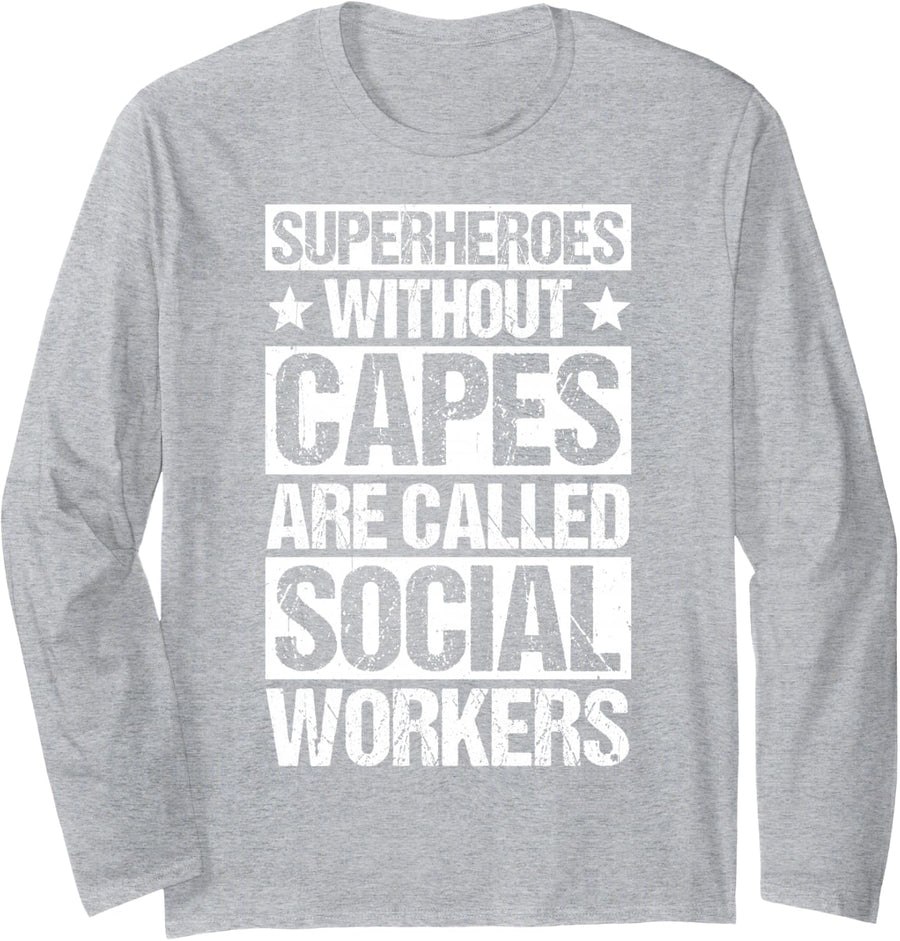 Workers Long Sleeve T-Shirt - Adult Unisex Heather Grey