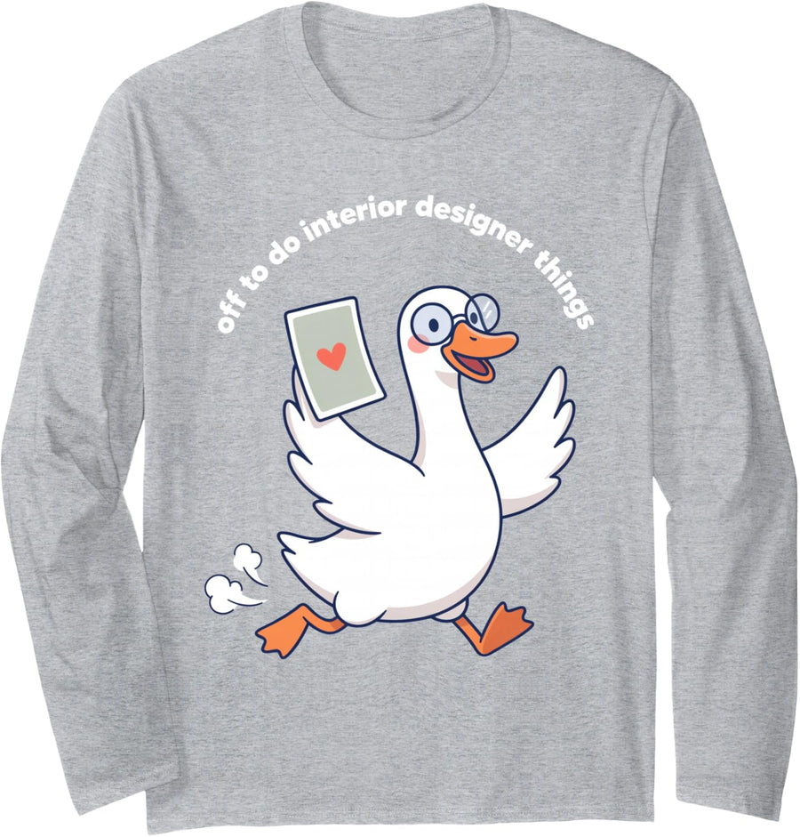 Interior Designer Interior Design Designers Long Sleeve T-Shirt - Adult Unisex Heather Grey