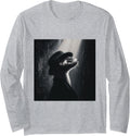 Ferret Detective Noir Alleyway Fedora Long Sleeve T-Shirt - Adult Unisex Heather Grey