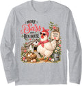 Sassy Chicken Farm Humor More Sass Than A Hen House Long Sleeve T-Shirt - Adult Unisex Heather Grey