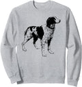 Brittany Spaniel Hunting Dog Sweatshirt - Adult Unisex Heather Grey