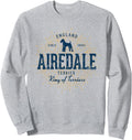 Vintage Airedale Terrier Retro Sweatshirt - Adult Unisex Heather Grey
