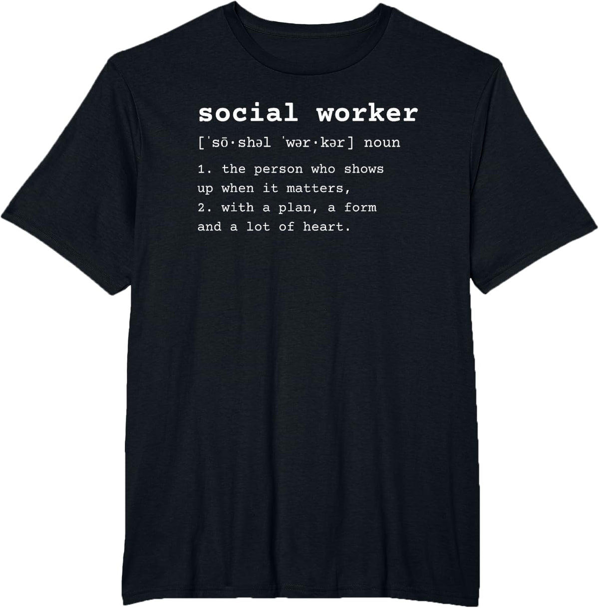 Social Worker Gifts Funny Definition MSW T-Shirt - Black