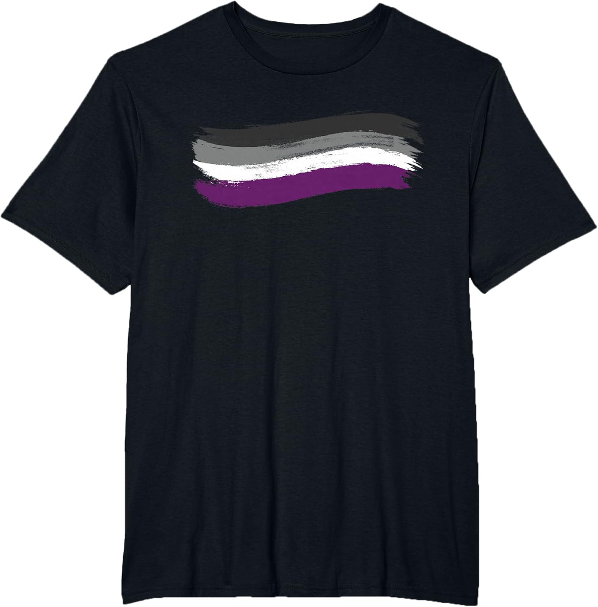 Asexual Pride Flag Pro LGBTQ Ally Equality Month Matching T-Shirt - Black