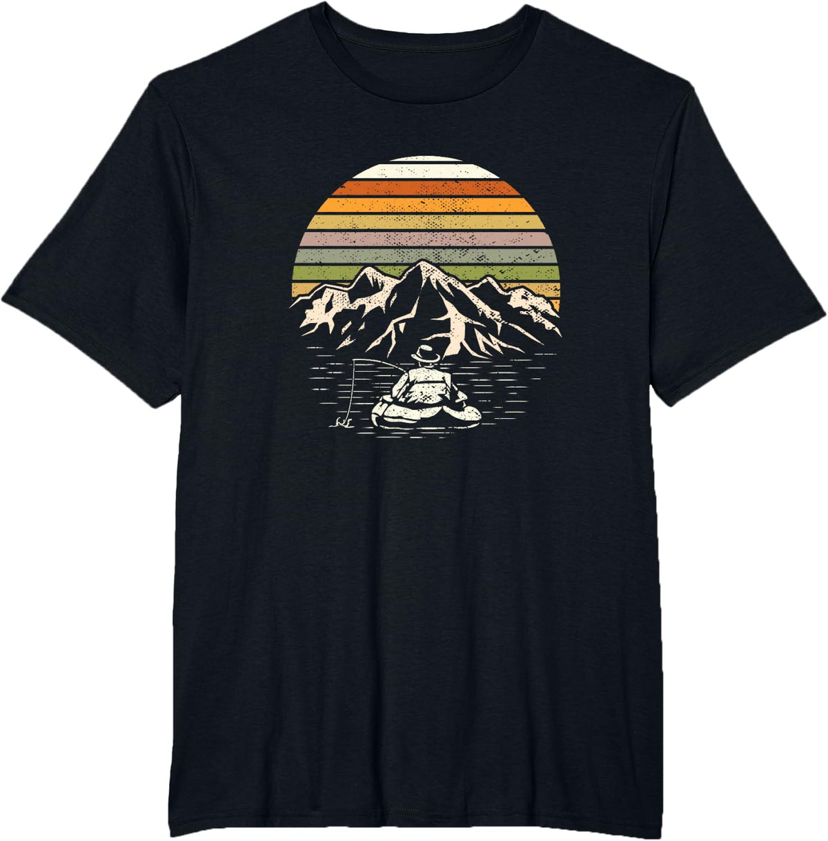 Vintage Fly Fishing T-Shirt - Black