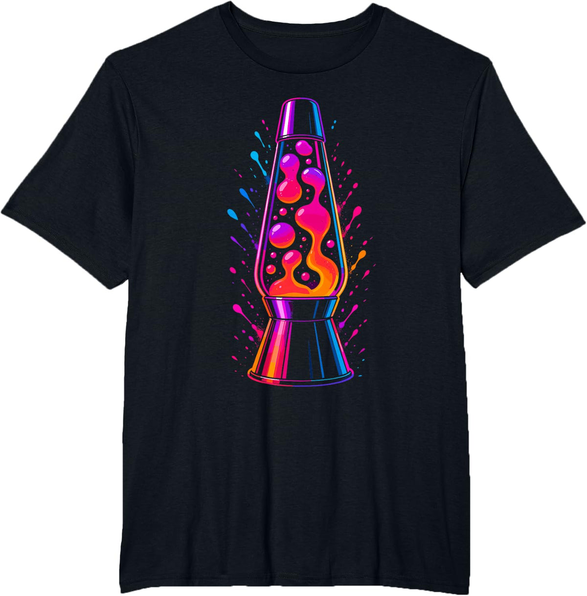 Retro Liquid Motion Lamp T-Shirt - Black