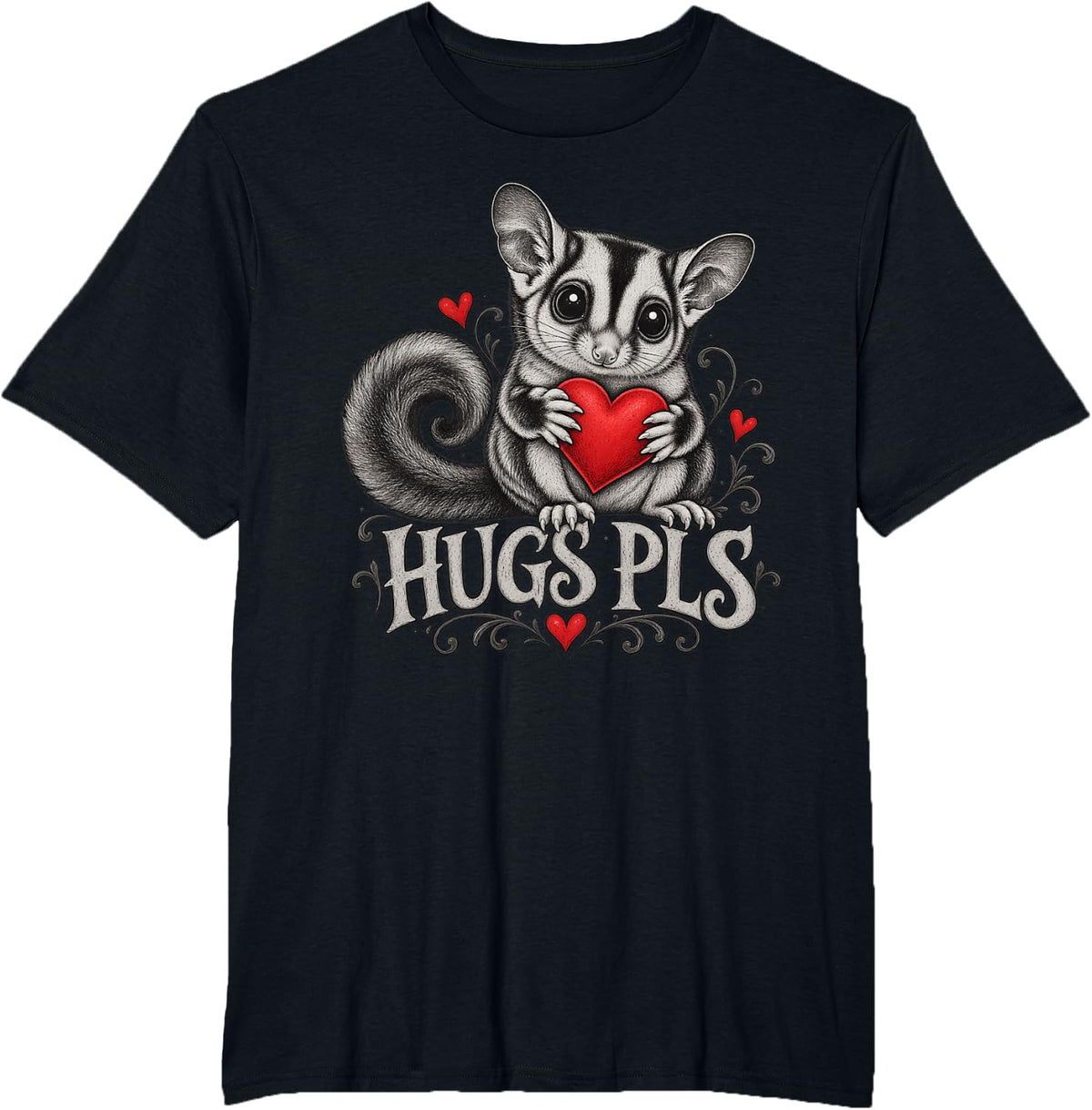 Sugar Glider Mom Cute T-Shirt - Black
