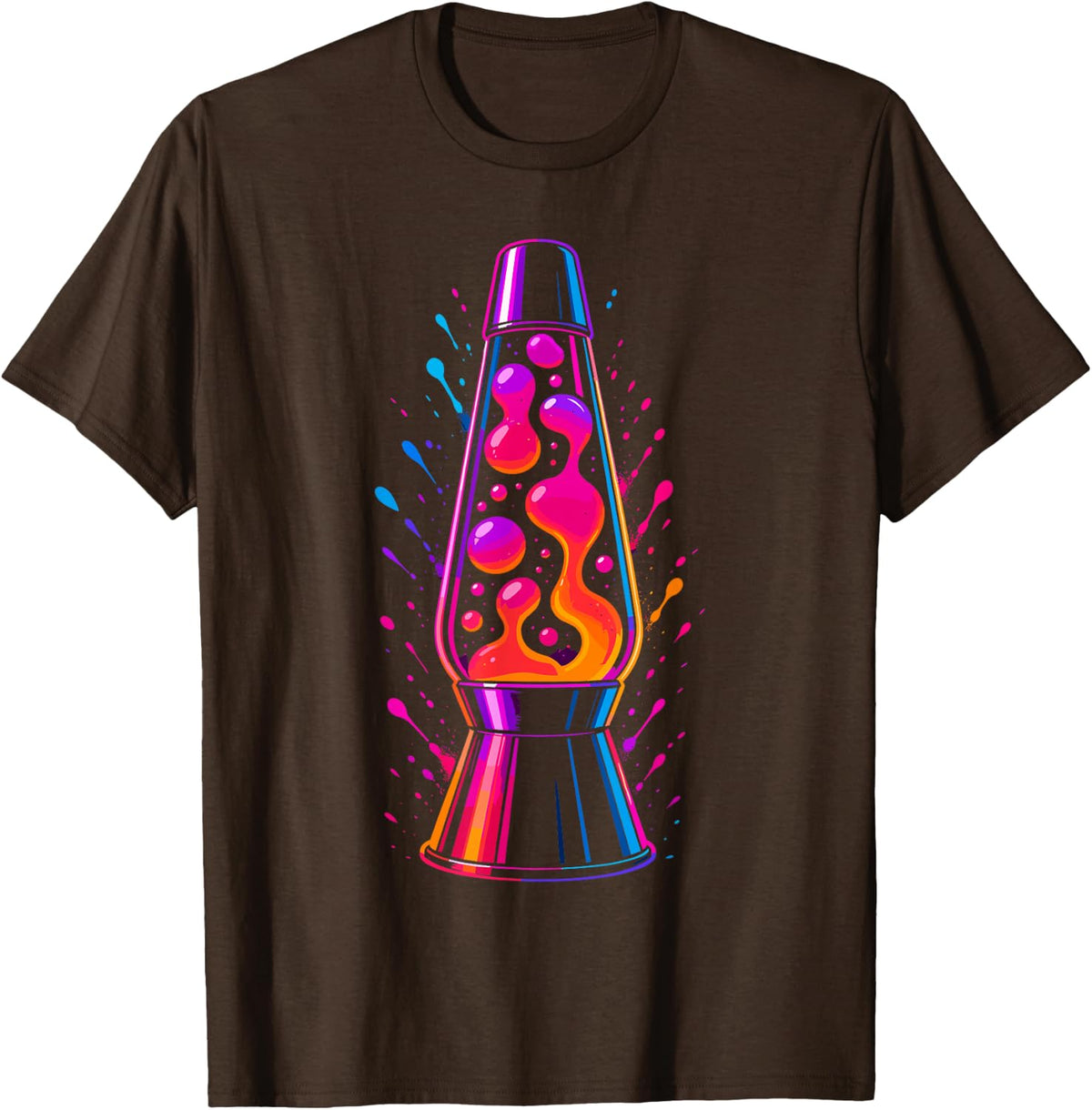 Retro Liquid Motion Lamp T-Shirt - Brown