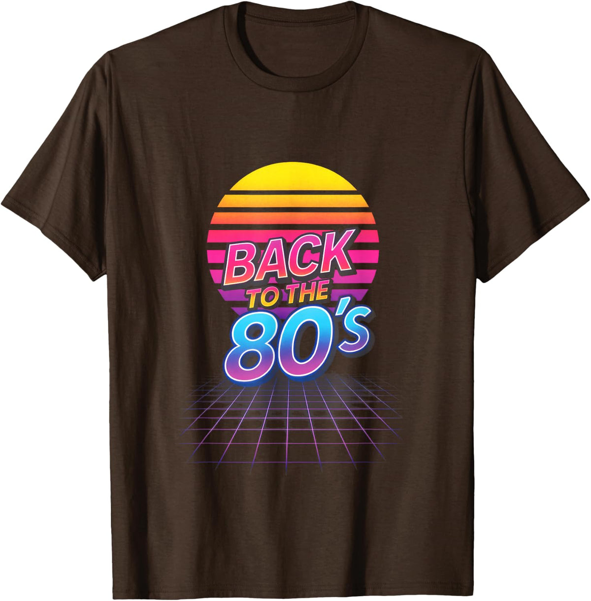 Back To The 80's - Nostalgia Vintage Music T-Shirt - Brown