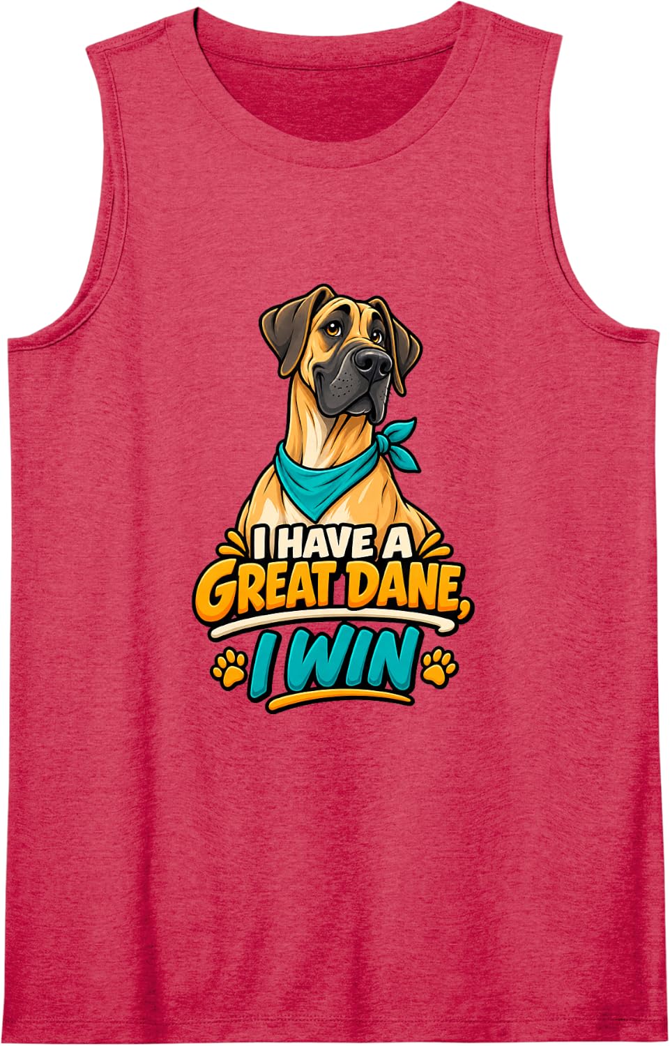 Funny Great Danes Large Breed Dog Owner Sleeveless Tank Top - Red
