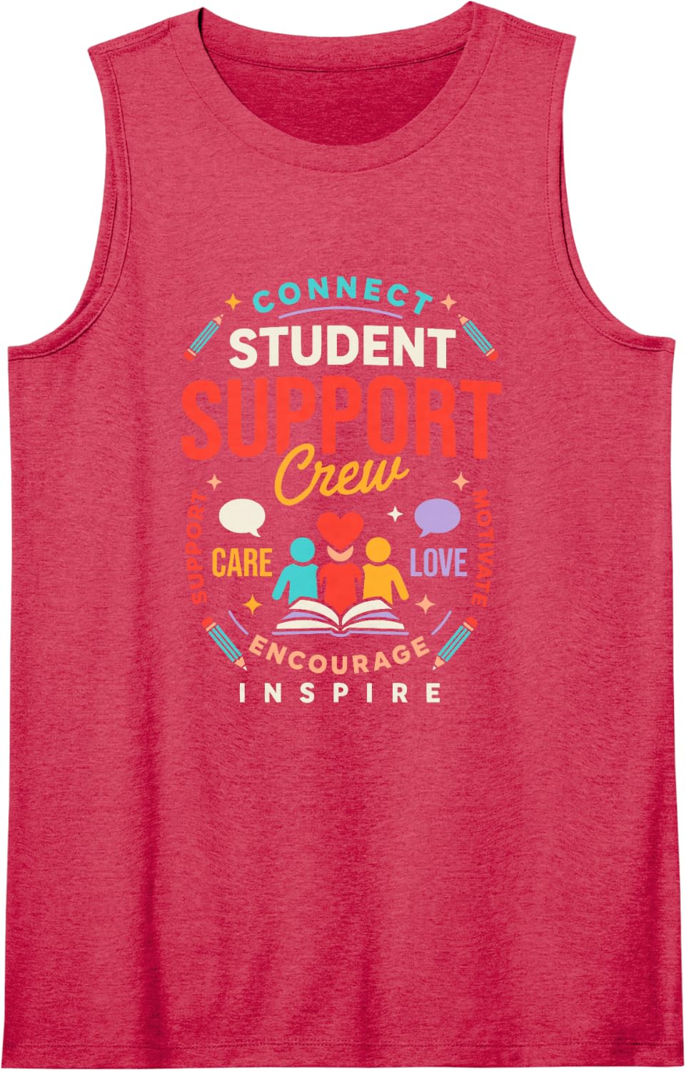 Support the Student Services Squads and a Social Worker Tank Top - Red