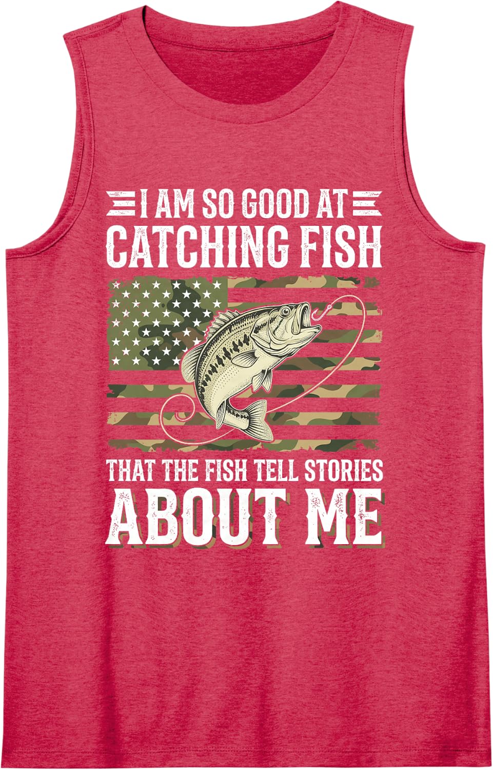 I Am So Good At Catching Fish that The Fish Sleeveless Tank Top - Red