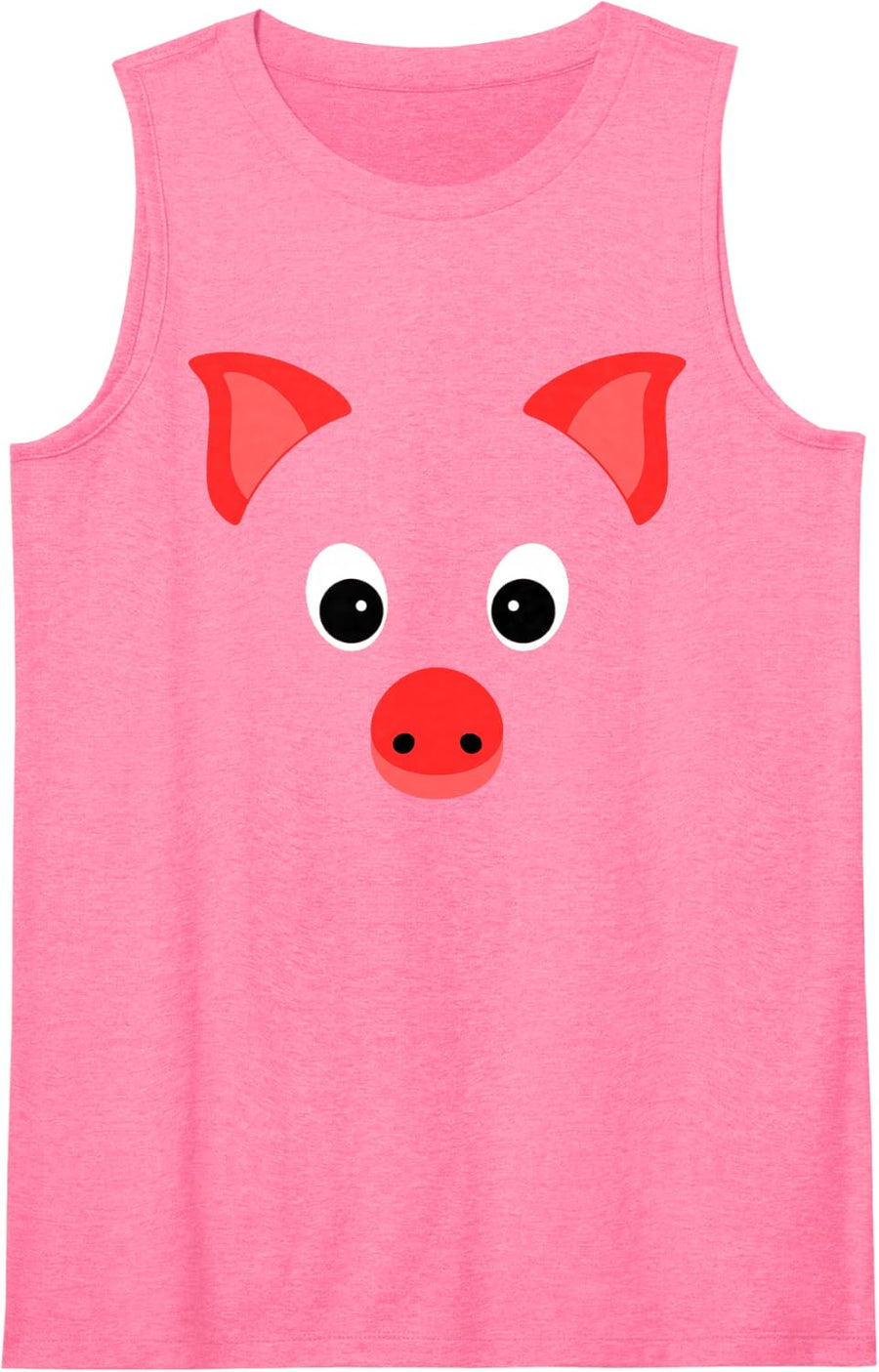 Cute Baby Pig Piggy Piglet Face Cosplay Halloween Costume Sleeveless Tank Top - Pink