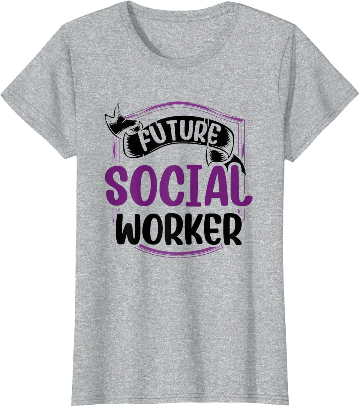 Future Social Worker Job Work Graduation T-Shirt - Heather Grey