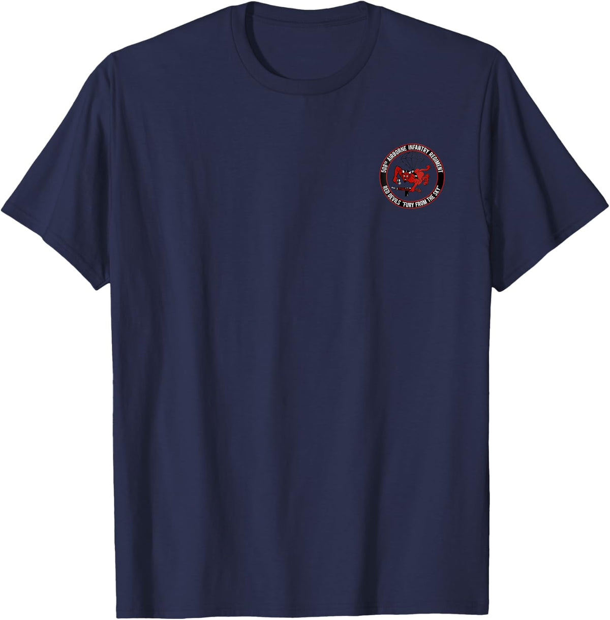 508th Airborne Infantry Regiment Veteran Paratrooper Gift T-Shirt - Navy Blue