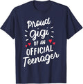 Proud Gigi Of Official Teenager 13th Birthday 13 Years Old T-Shirt - Navy Blue