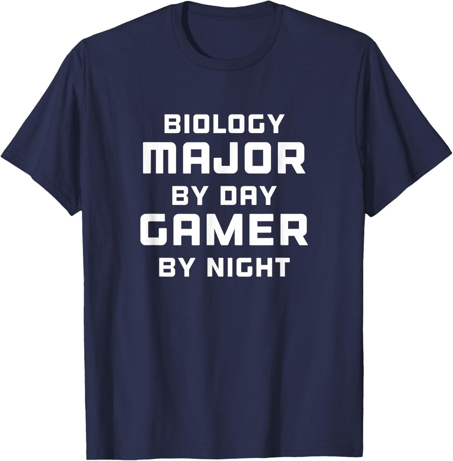Biology Major Gamer - Biology Shirt Gift For Gamer T-Shirt - Navy Blue