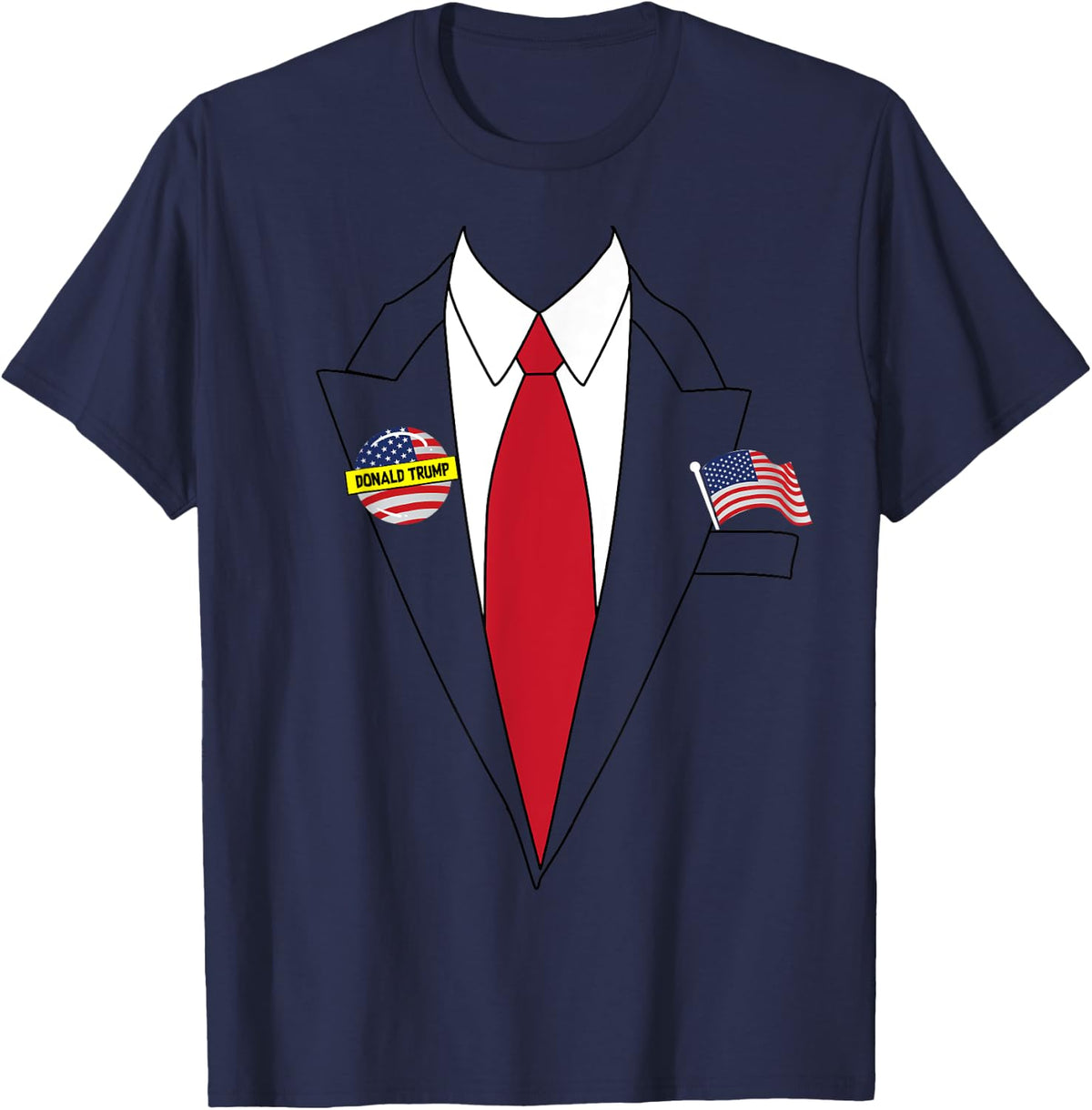 Donald Trump Halloween Costume Shirt | Cute President Gift T-Shirt - Navy Blue