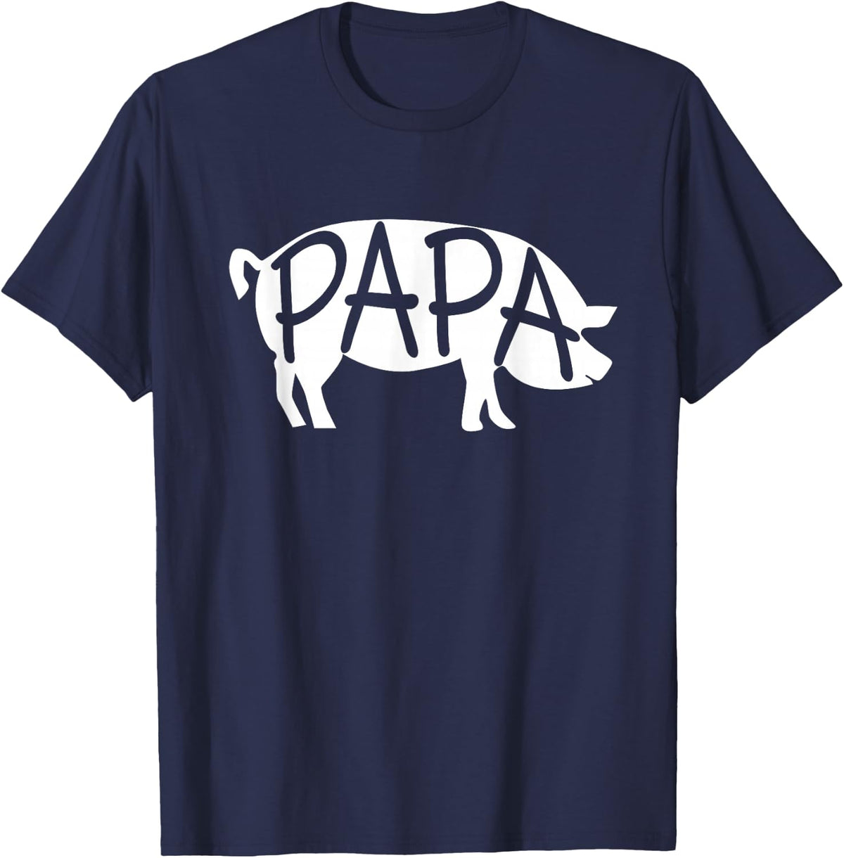 Papa Pig Shirt Gift For Pig Lover T-Shirt - Navy Blue