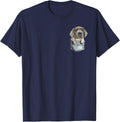 Great Dane In A Pocket - Dog Owner Pet Lover Animal Rescuer Men Women Kids T-Shirt - Navy Blue